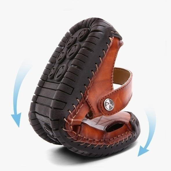 Large Size Soft Leather Men's Breathable Outdoor Sandals